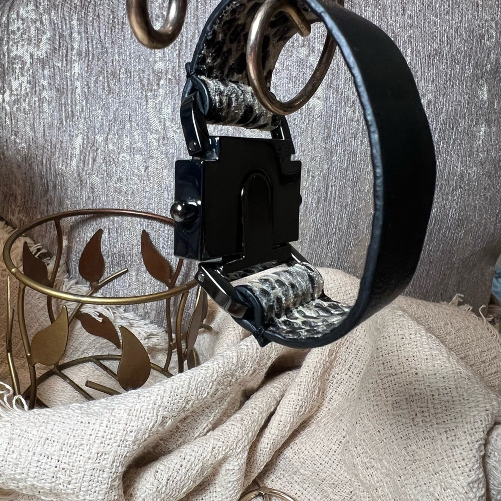 All Saints Black and Cream Phython Bracelet - Picture 11 of 12